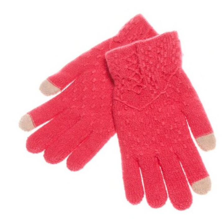 Hidzo Handschoenen - Donker Roze - Touch Vingertop - S/M