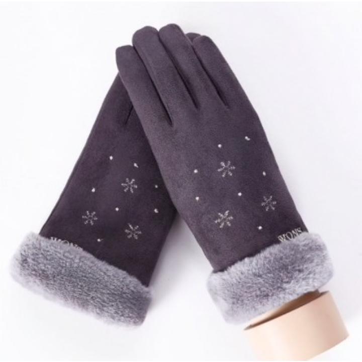 Hidzo Handschoenen - Sneeuwvlok - Grijs - S/M