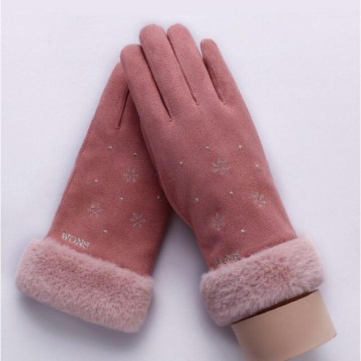 Hidzo Handschoenen - Sneeuwvlok - Pink - S/M