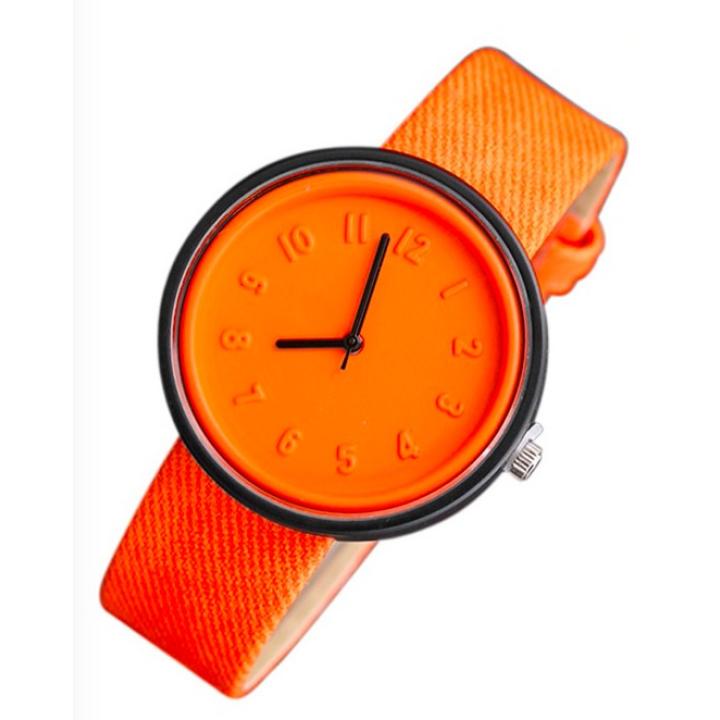 Hidzo Horloge - ø 37 mm - Oranje - Kunststof