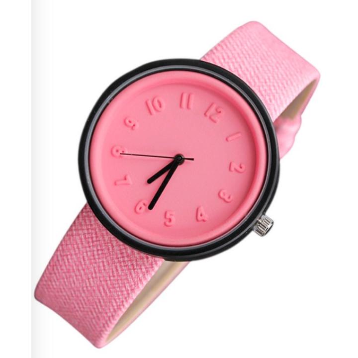 Hidzo Horloge - ø 37 mm - Roze - Kunststof