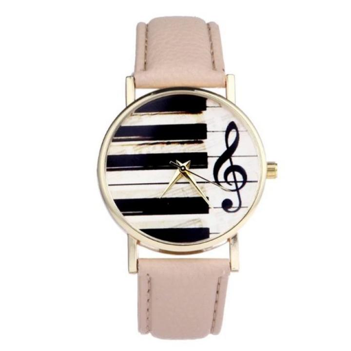 Hidzo Horloge Piano - Ø 37 mm - Creme - Kunststof