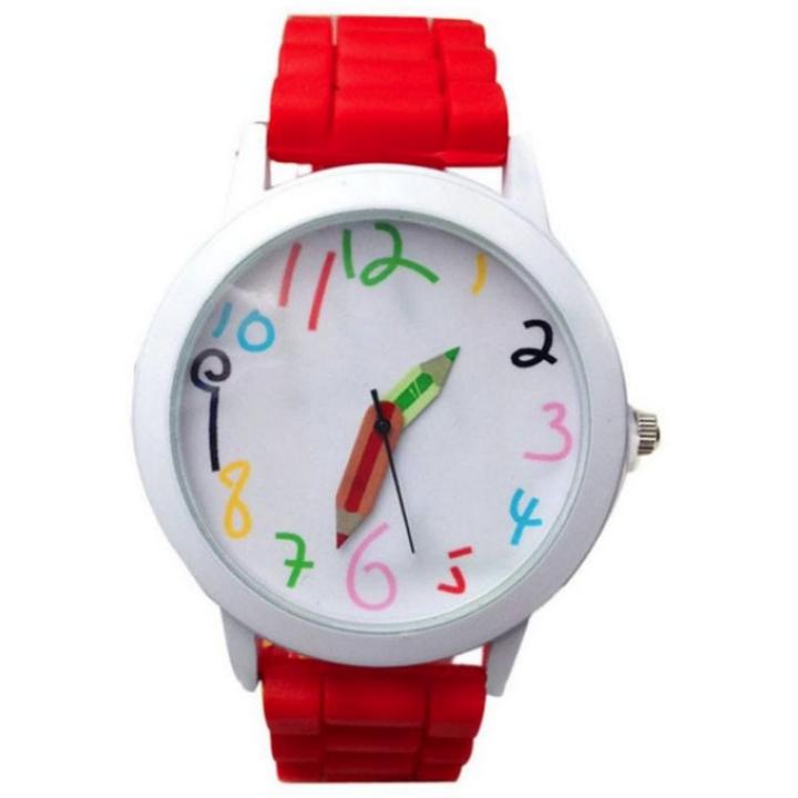 Hidzo Horloge Potlood - Ø 39 mm - Rood - Siliconen