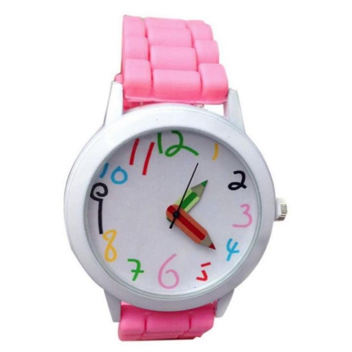 Hidzo Horloge Potlood - Ø 39 mm - Roze - Siliconen