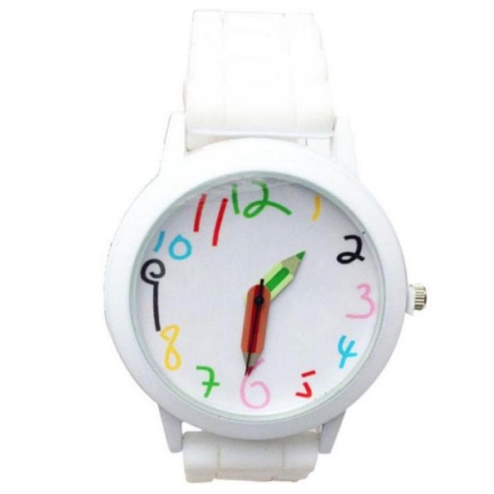 Hidzo Horloge Potlood - Ø 39 mm - Wit - Siliconen