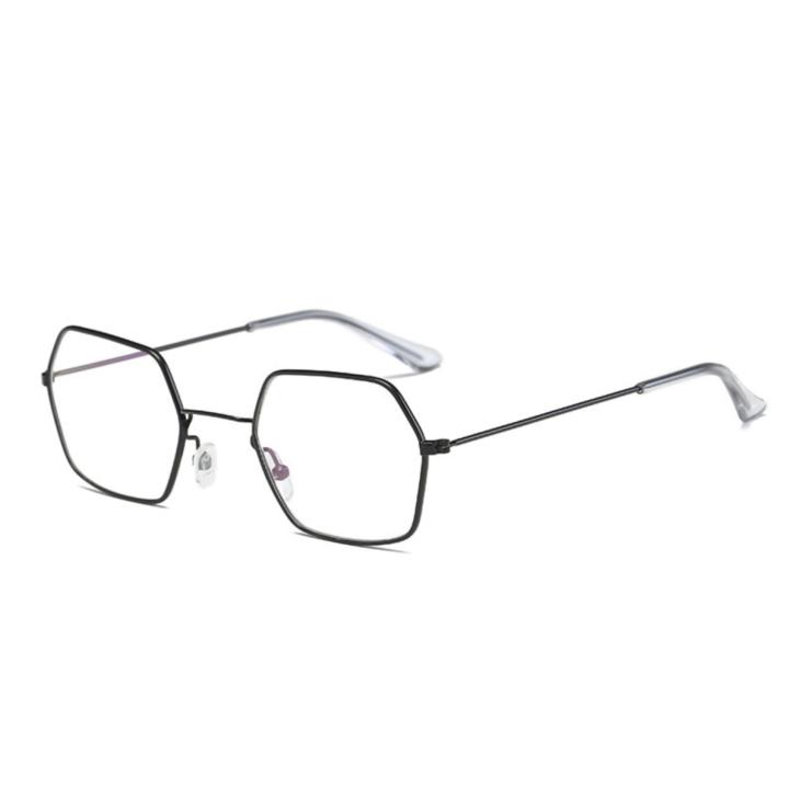 Hidzo Zonnebril Achthoek Zwartkleurig - UV 400 - Transparant Glazen - Inclusief Brillenkoker