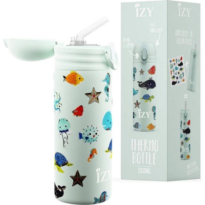 Izy Bottles kids thermosfles Green Ocean 350 ML