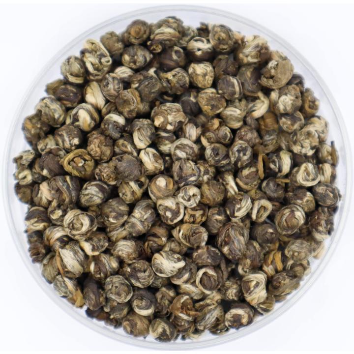 Jasmine Pearls - Losse Thee - Een groene thee met de smaak van jasmijn - 200 gram Amberpot