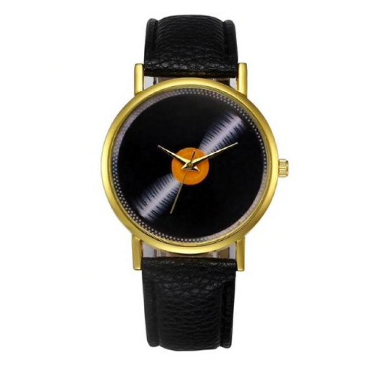 Hidzo Horloge LP ø 37 mm - Zwart - Kunstleer