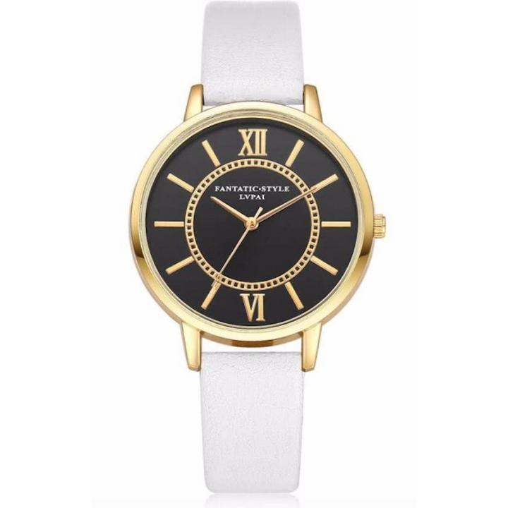 Hidzo Horloge LVPAI ø 37 mm - Wit - Kunstleer