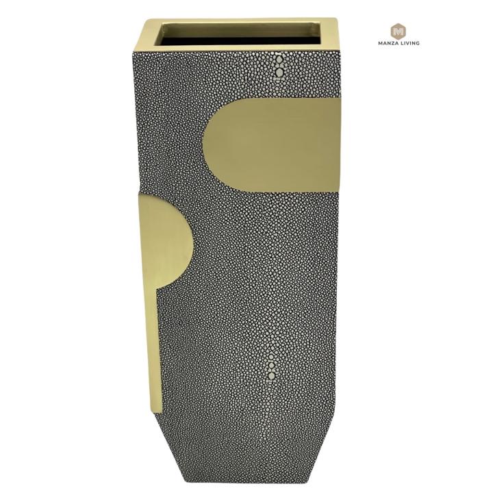 Luxe Gouden Vaas - Rechthoek - H37cm - Manza Living