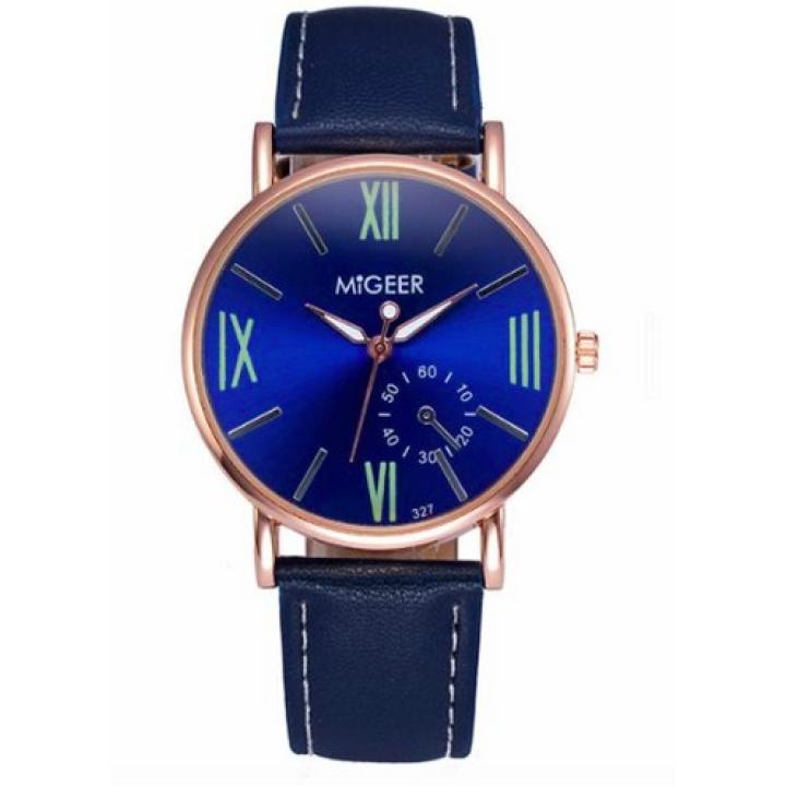 Hidzo Horloge Migeer ø 37 mm - Blauw - Inclusief horlogedoosje