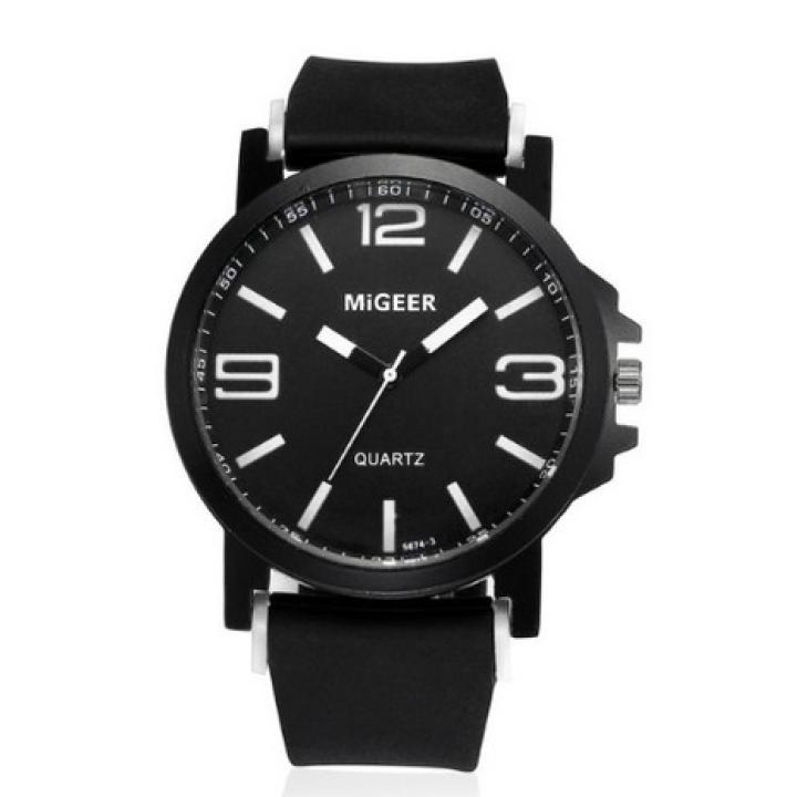 Hidzo Horloge Migeer ø 37 mm - Zwart - Kunstleer