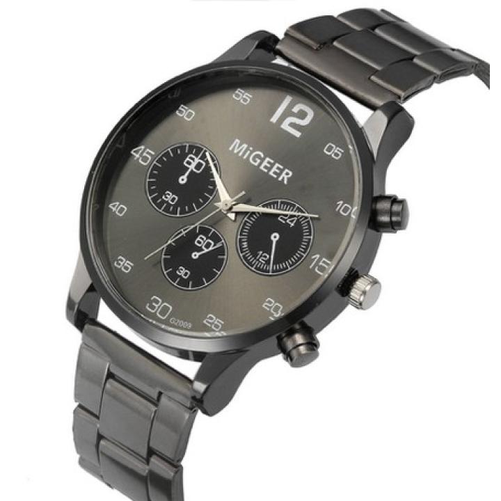 Hidzo Horloge Migeer ø 37 mm - Zwart - Inclusief horlogedoosje
