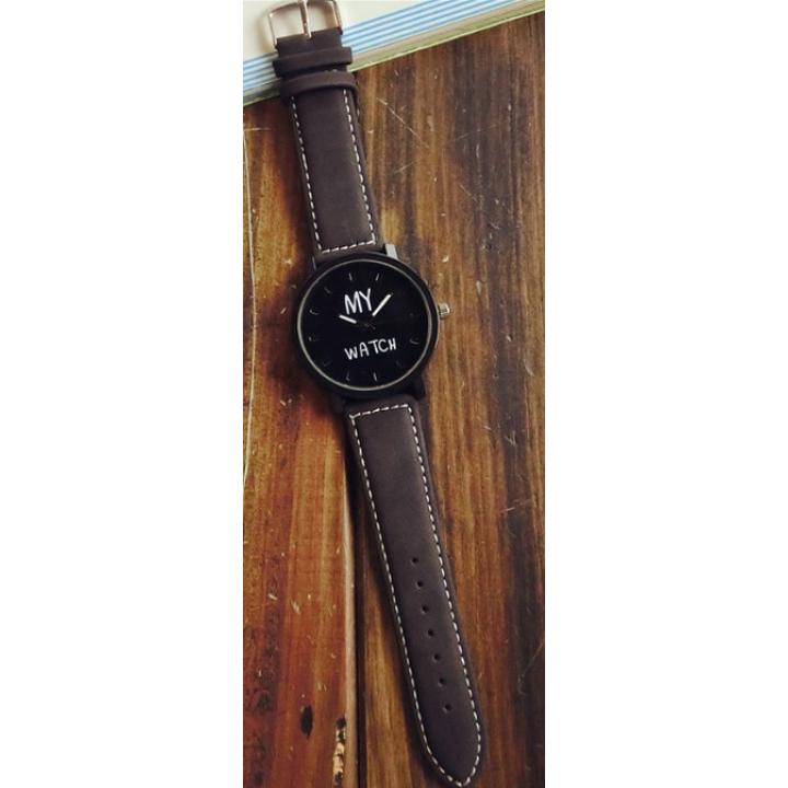 Hidzo Horloge My Watch ø 37 mm - Zwart - Kunstleer