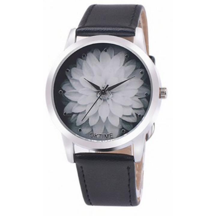 Hidzo Horloge Oktime  ø 37 mm - Zwart - Kunstleer