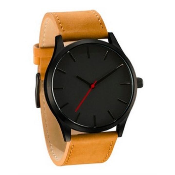 Hidzo Horloge Reloj ø 37 mm - Bruin - Inclusief horlogedoosje