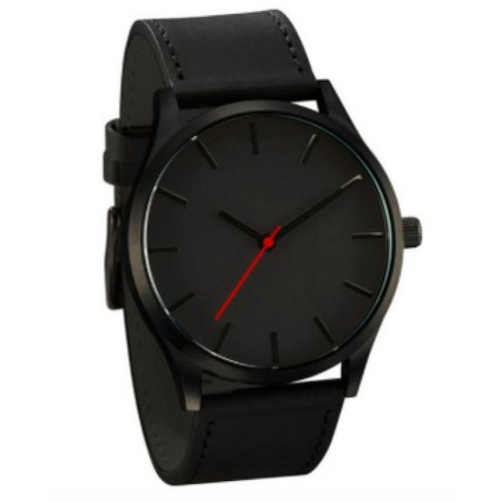 Hidzo Horloge Reloj ø 47 mm - Zwart - Inclusief horlogedoosje