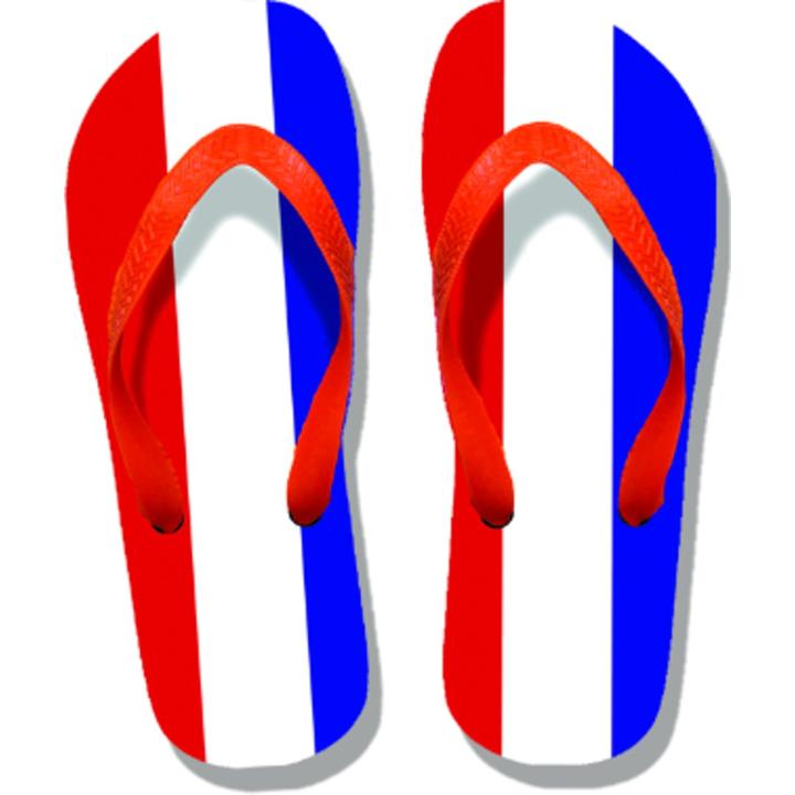 Hidzo Slippers Maat 39 Rood Wit Blauw Oranje - Teenslippers