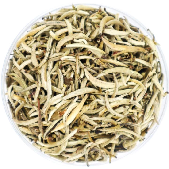 Silver Needle - Losse Thee - Deze thee heeft een zacht, licht en fruitig karakter - 40 gram Amberpot