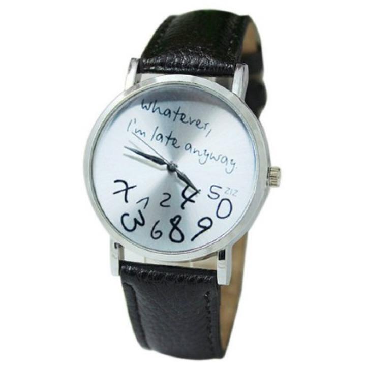 Whatever I'm Late Anyway Horloge - Zwart