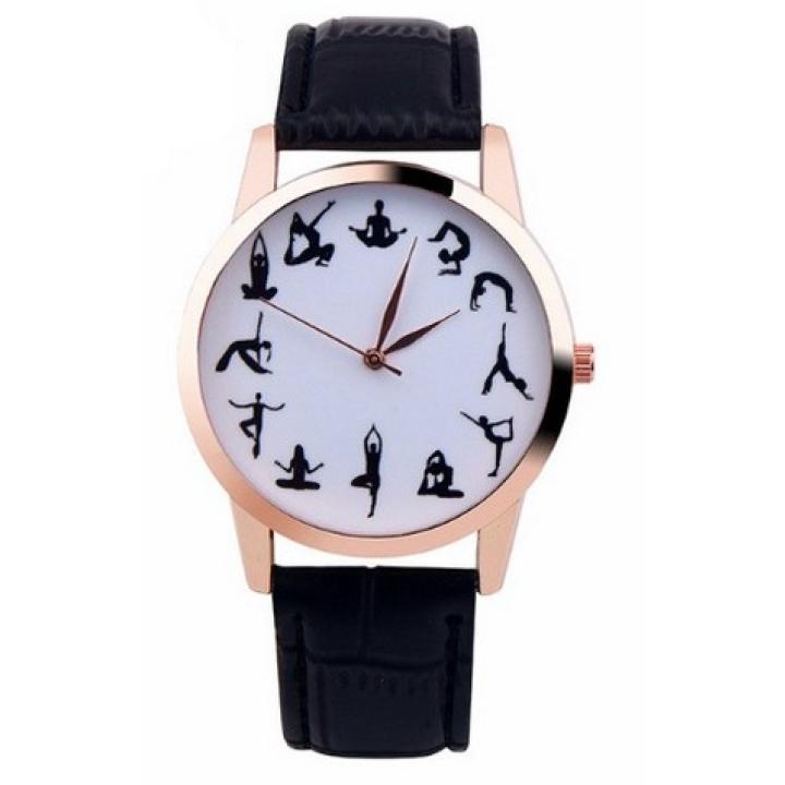Hidzo Horloge Yoga ø 37 mm - Zwart - Kunstleer