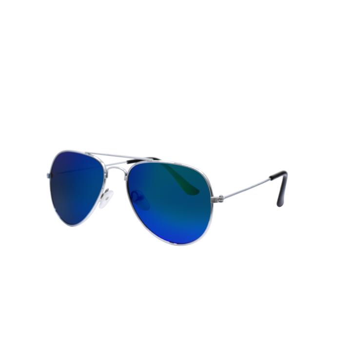 Hidzo Kinder Zonnebril Zilver - UV 400 - Blauwe Glazen