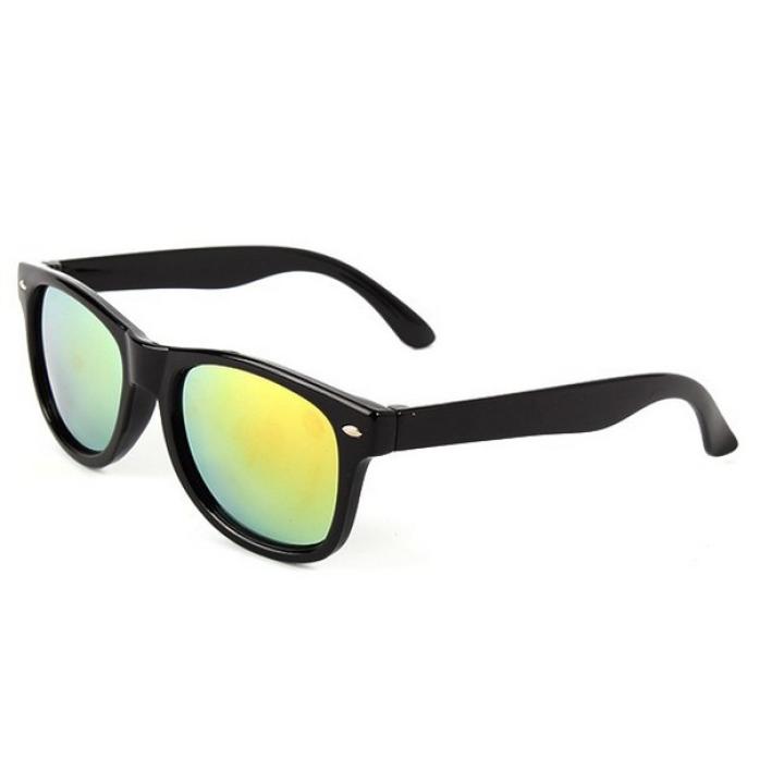Hidzo Kinder Zonnebril Zwart - UV 400 - Groene Glazen