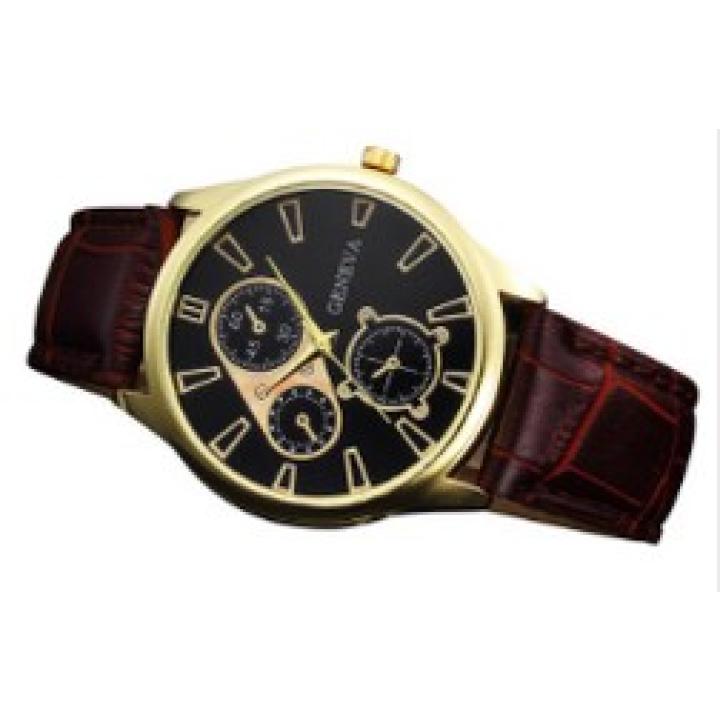 malloom Horloge - Zwart/Bruin