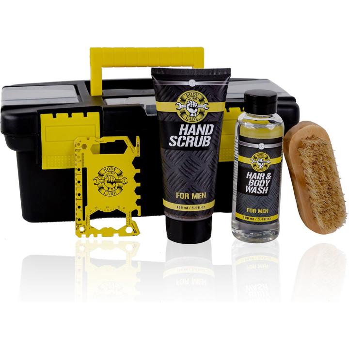 Verjaardag cadeau mannen - Gereedschapskist met mannen verzorgingsproducten - Bath & Body - Musk - Giftset man, vader, vriend, papa, broer - Grappig