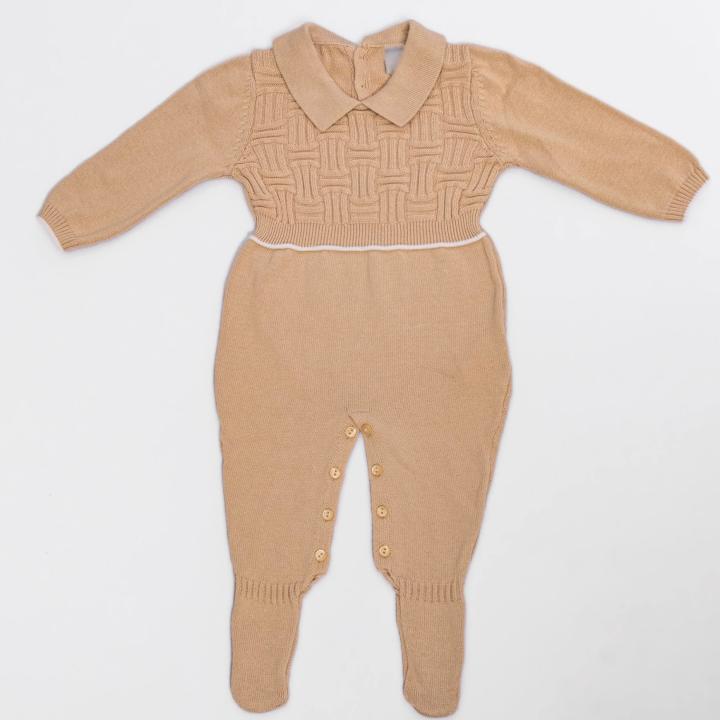 Beige babysuit with socks