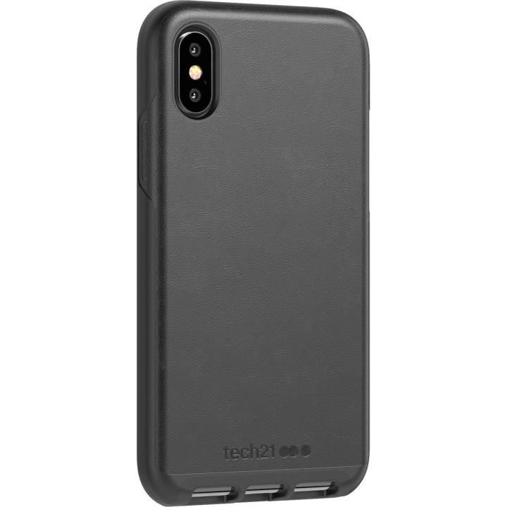 Tech21 Evo Luxe Black Leather backcover voor iPhone X-Xs - zwart