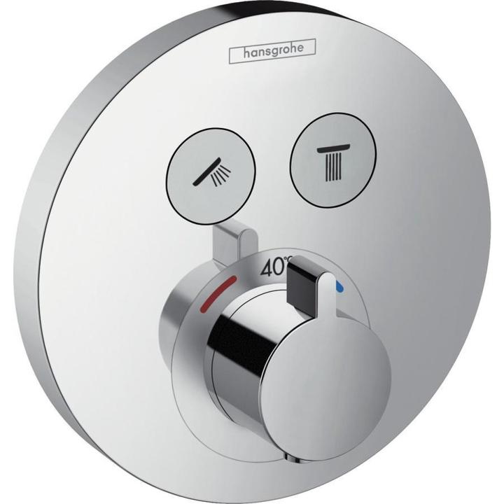 hansgrohe ShowerSelect S Afbouwdeel - Inbouw douchekraan - Thermostatisch - 2 douchefuncties