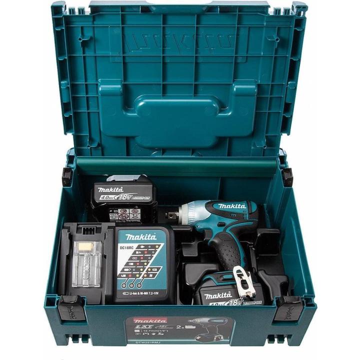 Makita DTW251RMJ 18V Li-Ion Accu slagmoersleutel set (2x 4.0Ah accu) in Mbox - 230Nm - 1/2"