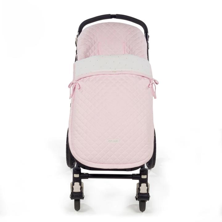 Roze quilted voetenzak