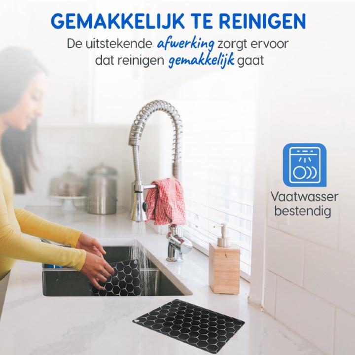 Dykemann® 1x inductie beschermingsmatten - Anti-slip & bescherming tot 240° - kookplaat beschermer - Inductie matten - Grijs