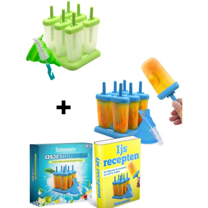 Perow ijsvormpjes Calippo - 6 Stuks - BPA en Chemicaliën Vrij Silicone
