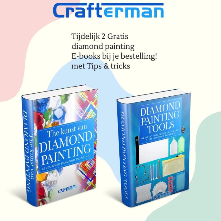 Crafterman™ Diamond Painting Pakket Volwassenen - Vogel met bloemen servies - 30x40cm - volledige bedekking - vierkante steentjes - 32 verschillende kleuren - hobby pakket - Met tijdelijk 2 E-Books