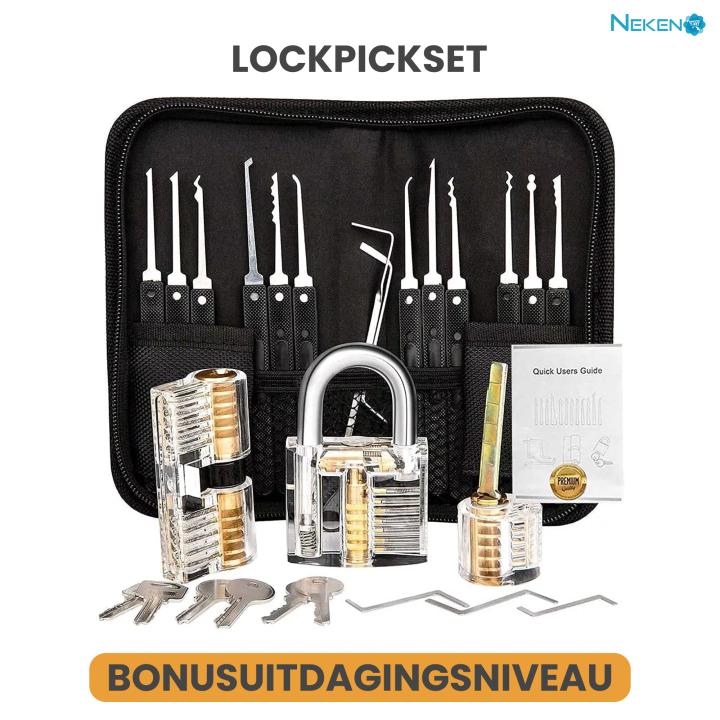 Neken - Lockpickset 30 stuks - Inclusief E-book - Slot opener / Verjaardag - Sinterklaas - Kerst cadeau