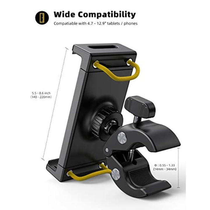 Hometrainer Tablethouder, Loopband Hometrainer Tablethouder - Verstelbare Stuurbeugel voor Binnen voor iPad Pro 9.7, 10.5, 12.9, Air mini 2 3 4, iPhone, Samsung Tab, andere 4.7-13" tablets Default Title