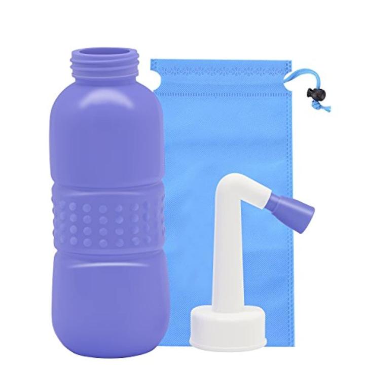 Draagbare bidet op reis, draagbare bidet sprayer voor persoonlijke reiniging, hygine, vervangt vochtige doekjes en douche-wc, zacht, grondig, bespaart papier 450 ml 