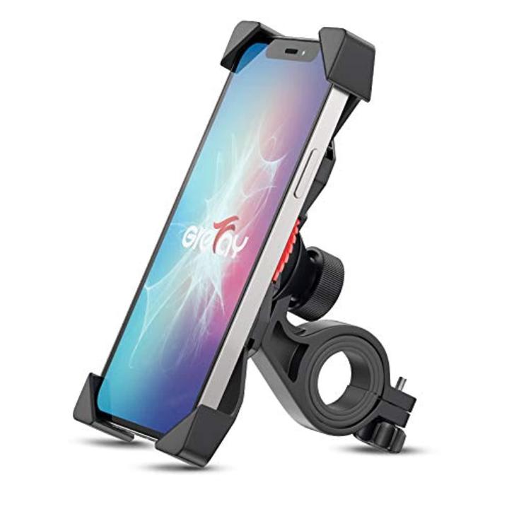 Fiets Telefoonhouder, Universele Fiets Motorfiets Mobiele Telefoonhouder, Smartphonehouder Klem, 360 Graden Draaibaar, Voor Alle 3,5-6,5 Inch Mobiele Telefoons 