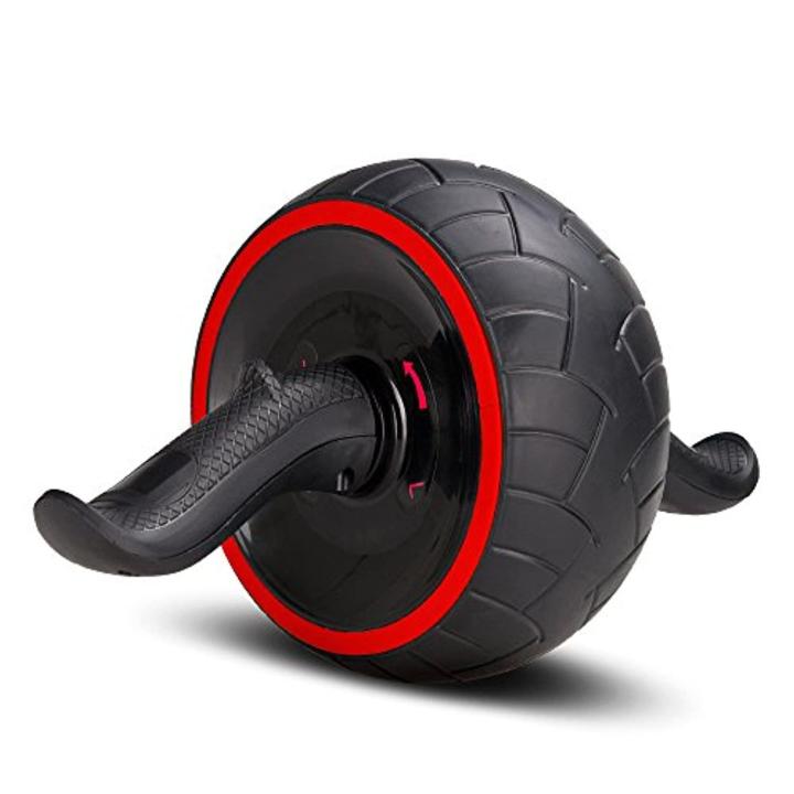 Fitness buiktrainer AB Carver Pro voor fitness, buikspiertraining, spieropbouw, buikroller (rood) 