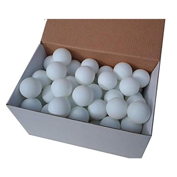 75 tafeltennisballen, 38 mm, zonder opdruk, wit stevig materiaal 