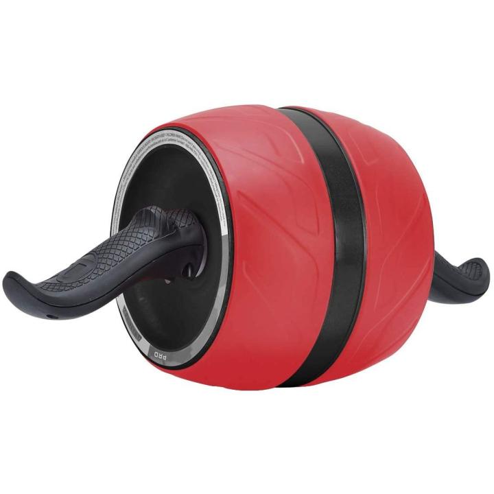 AB Carver Pro Fitnessbuiktrainer met kniesteun voor fitness, buikspiertraining, spieropbouw, buikroller voor vrouwen en mannen rood