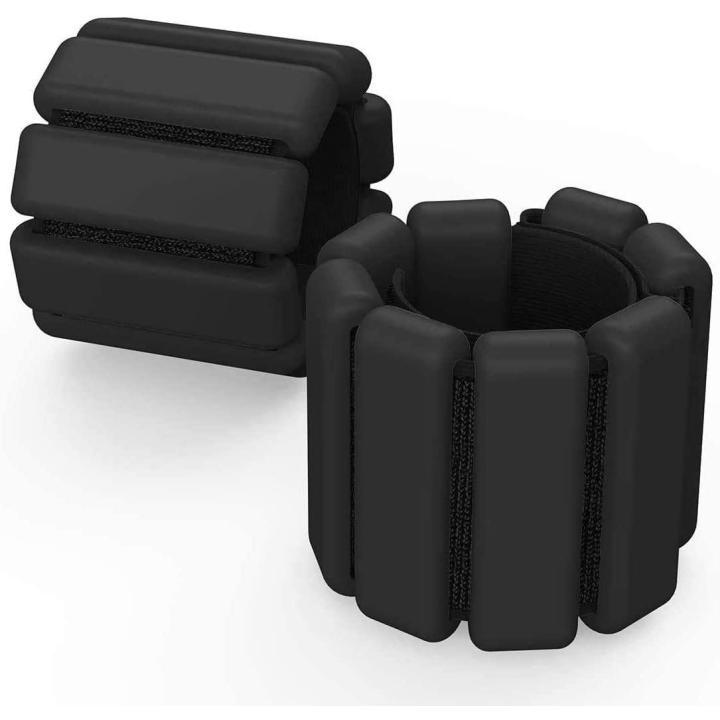 2 Stuks Verstelbare Pols Gewichten Enkelgewichten Set voor Oefening Wandelen Joggen Yoga Aerobics Pilates Gewichtdragende Armband Fitness Polsband Zwart