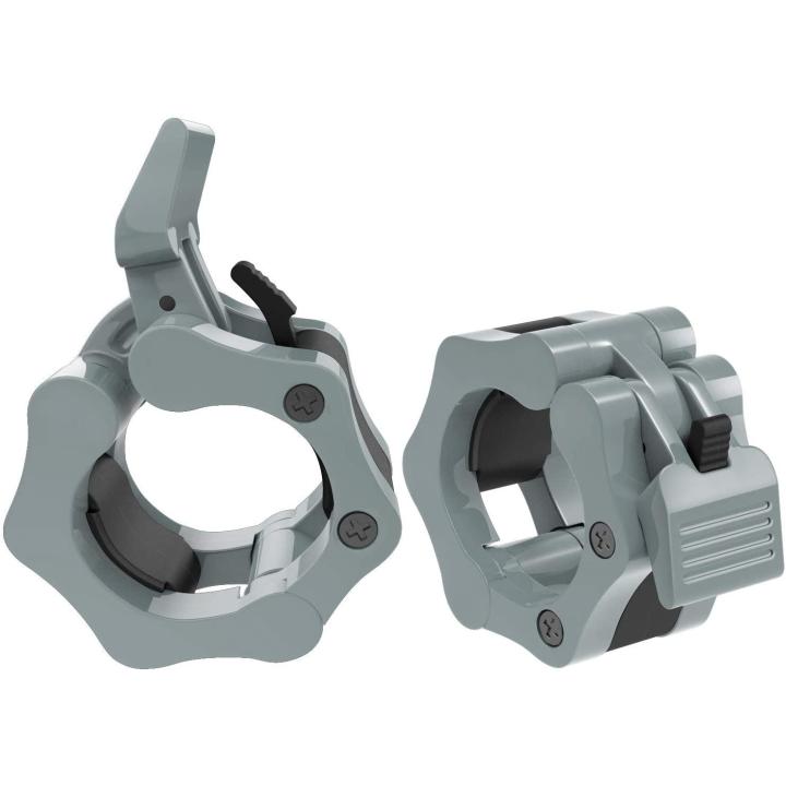 Barbell Clamps Collars, Quick Release Pair of Locking 2 inch Professional Olympic Weight Barbell Locks Collar Clips Great for Workout, Weightlifting, Fitness & Strength Training Gray