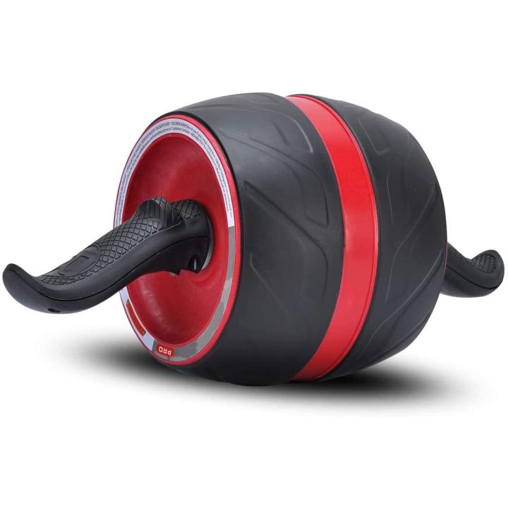 AB Carver Pro Fitnessbuiktrainer met kniesteun voor fitness, buikspiertraining, spieropbouw, buikroller voor vrouwen en mannen wijnrood