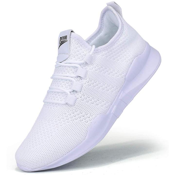 Hardloopschoenen voor dames, gymschoenen, sportschoenen, sneakers, hardlopen, tennis, schoenen, vrije tijd, straatloopschoenen, modieus, lichtgewicht, ademend, wandelschoenen, outdoor, fitness, joggen, sportschoenen 39 EU  F wit.