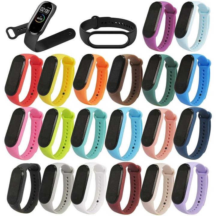 Band Compatibel met Xiaomi Mi Band 5 Banden, Zachte Siliconen Fitness Sport Vervanging Fitness Armband Siliconen Vervanging Bandjes voor Xiaomi Mi Band 5 20 stuks.